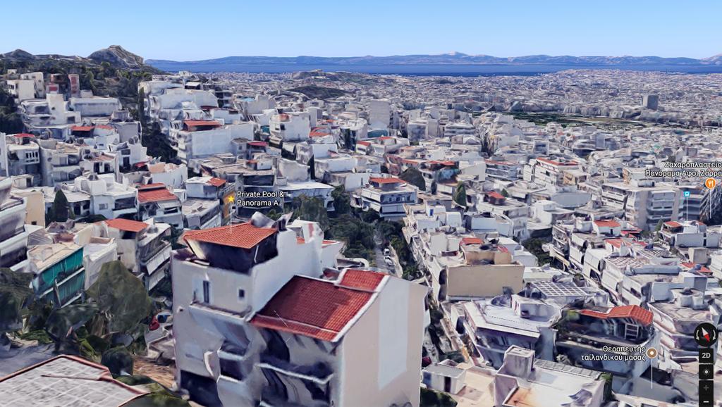 Vila Private Pool & Panorama View On Athens Center Hill Pokoj fotografie